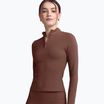 Női hosszú ujjú JOYINME Motion LS 1/4 Zip gesztenyebarna