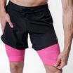 Férfi X-Bionic Efektor 2in1 x fekete/neo rózsaszín futónadrág