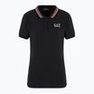 Női EA7 Emporio Armani Golf Pro Polo Polo Damier fekete ing