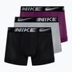 Férfi boxeralsó Nike Dri-Fit Essential Micro Trunk 3 darab violet/wolf grey/black