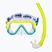 Gyermek snorkeling szett Mares Combo Keewee Junior yellow/auqa/clear