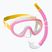Gyerek snorkeling készlet Mares Combo Jelly pink/yellow/clear