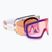 Gogle narciarskie női Giro Ella white lx stripe/rose gold/infrared