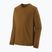 Férfi trekking longsleeve Patagonia Cap Cool Merino Blend LS wolf brown