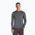 Férfi hosszú ujjú túrapóló icebreaker Merino 125 Cool-Lite Sphere III Tee éjféli tengerészkék melírozott