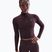 Női hosszú ujjú Nike One Fitted Dri-Fit 1/4 Zip Mid Layer burgundy crush/white