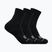 Zokni HOKA Quarter Run Sock 3-Pack black/black/black