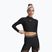 Női hosszú ujjú edzőfelső Under Armour HeatGear Crop Mock ultimate black/white