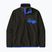 Férfi polár pulóver Patagonia Lightweight Synchilla Snap-T Pullover black w/p6 blue