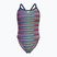 Női egyrészes fürdőruha arena Racing Stripe Xcriss Cross navy multi/navy