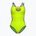 Női egyrészes fürdőruha arena One Double Cross Back One Piece artic lime/plum/blue cosmo