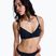Fürdőruha felső ROXY Solid Essentials Wrap Bralette anthracite