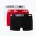 Férfi boxer nadrág Lacoste 5H2393 3 pack black/red/white