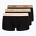 Férfi boxer nadrág Lacoste 5H1297 3 pack black/sisal/viennese/cookie