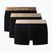 Férfi boxer nadrág Lacoste 5H1297 3 pack black/sisal/viennese/cookie