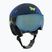 Gyerek sísisak UVEX Rocket Visor Jr blue puzzle matt/mirror blue/smoke