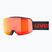 Gyerek síszemüveg UVEX Pwdr FM black matt/mirror red orange clear