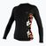 Női úszás hosszú ujjú O'Neill Side Print Rash Guard fekete/kék színben