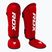 RDX T1 sípcsont- és lábfejvédő piros/fehér RDX T1 Shin Instep Guards sípcsont- és lábfejvédő piros/fehér