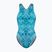 Női egyrészes fürdőruha ZONE3 Classic teal tie-dye