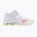Női röplabda cipő Mizuno Wave Voltage 2 Mid fehér/calypso coral/pale banán