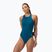 Női egyrészes fürdőruha Speedo Racer Zip with Built in Swim Bra dark teal