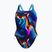 Női egyrészes fürdőruha Speedo Allover Digital Leaderback lava blur/speedo black