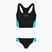 Női egyrészes fürdőruha Speedo Colourblock Splice 2.0 anthracite/mayanblue
