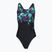 Női egyrészes fürdőruha Speedo FL Placement Printed Powerback firework burst/black