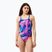 Női egyrészes fürdőruha Speedo FL Printed Turnback brushy glitch/hope