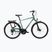 Férfi trekking kerékpár KROSS Trans 3.0 green/silver/gloss