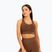 Női edzőmelltartó Gym Glamour push up csokoládé barna 373