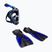 AQUASTIC kék snorkeling szett Fullface Maszk + Uszony SMFA-01SN