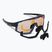 Bliz Vision Nano Optics Nordic Light S2 matt fekete/világos korall/narancs kék multi kerékpáros szemüveg