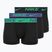 Férfi boxeralsó Nike Dri-Fit Essential Micro Trunk 3 pár fekete zöld sokk/vadlila/fekete szöveg wb