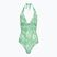 Tommy Hilfiger női egyrészes fürdőruha Halter One Piece Rp Print virágos trópusi aop fort zöld