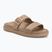 Női papucsok Tommy Hilfiger Double Strap Sandal Pearl safari canvas pearlized
