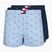 Férfi boxer nadrág Tommy Hilfiger Woven Boxer Print 3 pack chambray flag/carb navy/c navy flag