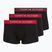 Férfi boxer nadrág Tommy Hilfiger Trunk WB 3 pack medium red/rasp juice/burgundy