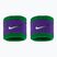 Frottír csuklópántok Nike Swoosh Classic Wristbands 2 db clover/fierce purple/white