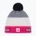 Téli sapka Eisbar Star Pompon SA pink melange/white/grey
