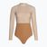 Női egyrészes fürdőruha Rip Curl Premium Surf LS Surf világosbarna