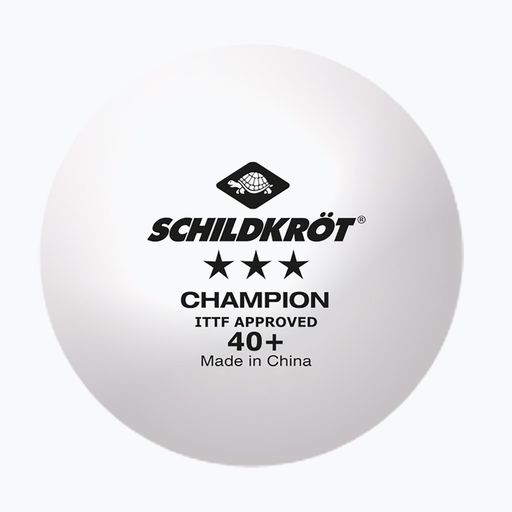 DONIC Schildkröt 3-Star Champion ITTF asztalitenisz labdák Poly 40+ labda 3 db fehér 608540 2