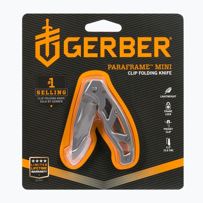 Gerber Paraframe Mini Folder Fine Edge utazókés ezüst 22-48485