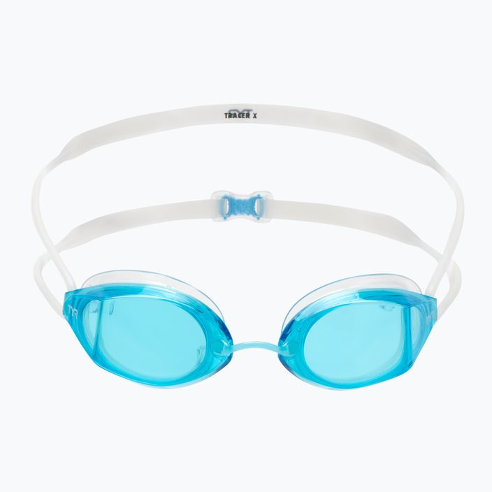 TYR Tracer-X Racing kék és fehér LGTRX úszószemüveg 2