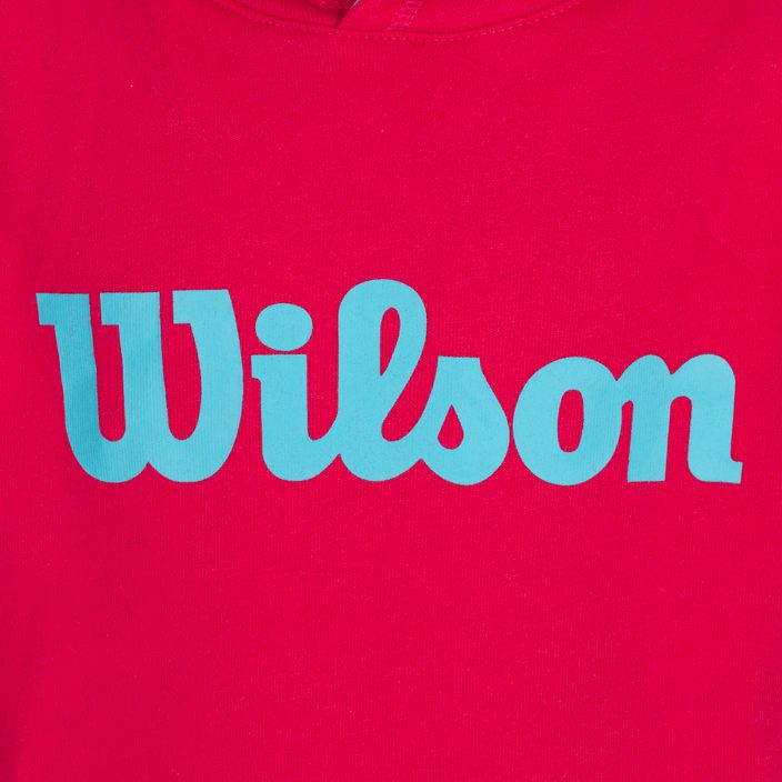 Wilson gyermek tenisz pulóver Script Cotton PO Hoody rózsaszín WRA769221 3