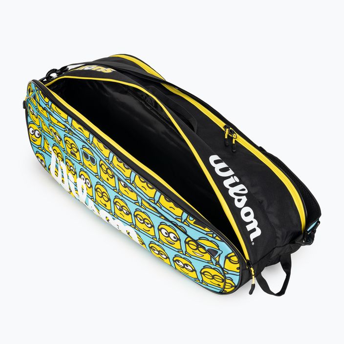 Gyermek tenisz táska Wilson Minions 2.0 Team 6 Pack kék sárga fekete 6