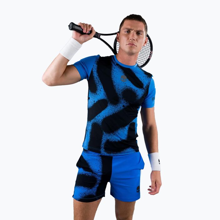 Férfi HYDROGEN tenisz póló Spray Tech kék T00502014