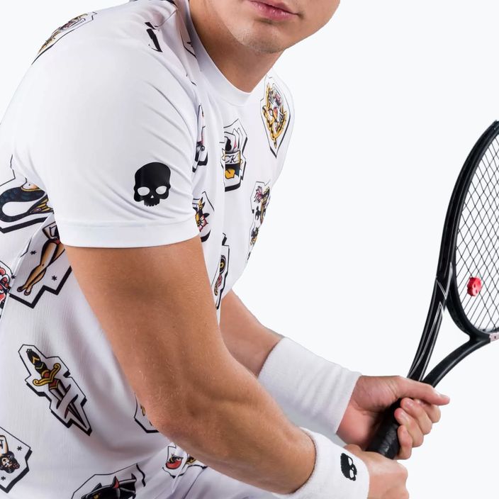 HYDROGEN Tattoo Tech férfi tenisz póló fehér T00504001 4