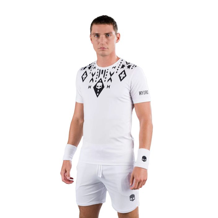 Férfi HYDROGEN Tribal Tech tenisz póló fehér T00530001